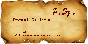Pocsai Szilvia névjegykártya